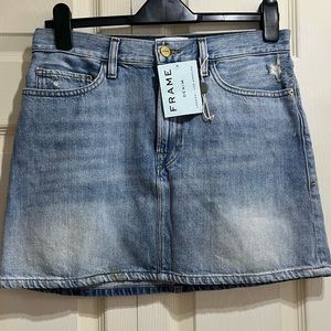 FRAME Denim Mini Skirt in Size 28